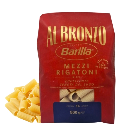 Barilla Al Bronzo Mezzi Rigatoni Makaron 500g